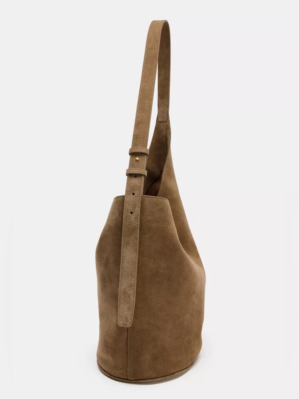 ZARA ASYMMETRIC LEATHER BUCKET BAG - Picture 4 of 9